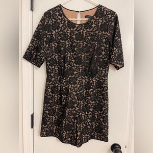 BCBCMaxAzria Black Lace Romper never worn